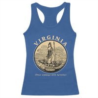 Vintage Virginia Motto Sic Semper Tyrannis Racerback Tank Top