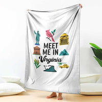 Meet Me in Virginia Throw Blanket Travel Souvenir East Coast State Pride