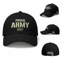 Proud Army Dad Baseball Cap Military Camo American Flag Father's Day