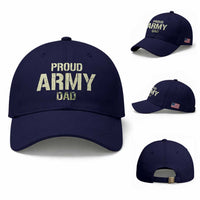 Proud Army Dad Baseball Cap Military Camo American Flag Father's Day