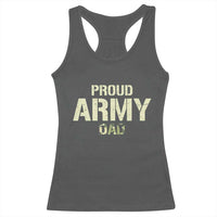 Proud Army Dad Racerback Tank Top Military Camo American Flag Father's Day