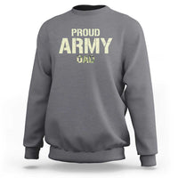 Proud Army Dad Sweatshirt Military Camo American Flag Father's Day