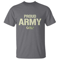 Proud Army Dad T Shirt Military Camo American Flag Father's Day