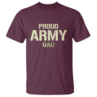 Proud Army Dad T Shirt Military Camo American Flag Father's Day
