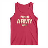 Proud Army Dad Tank Top Military Camo American Flag Father's Day