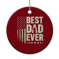 Best Dad Ever Ceramic Ornament Military Camo American Flag Father's Day