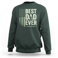 Best Dad Ever Sweatshirt Military Camo American Flag Father's Day