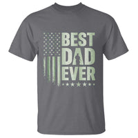 Best Dad Ever T Shirt Military Camo American Flag Father's Day