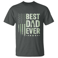 Best Dad Ever T Shirt Military Camo American Flag Father's Day