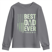 Best Dad Ever Youth Sweatshirt Military Camo American Flag Father's Day