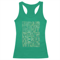 Husband Daddy Protector Hero Veteran Racerback Tank Top Father's Day American Flag Camouflage