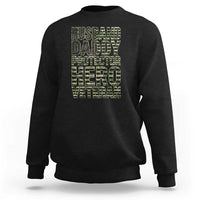 Husband Daddy Protector Hero Veteran Sweatshirt Father's Day American Flag Camouflage