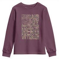 Husband Daddy Protector Hero Veteran Youth Sweatshirt Father's Day American Flag Camouflage