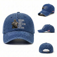 Husband Daddy Protector Hero Veteran Washed Cotton Baseball Cap Patriotic American Flag Camo Father's Day