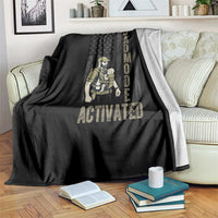 Dad Mode Activated Throw Blanket Tactical Baby Carrier Military Father Amerian Flag