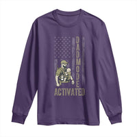 Dad Mode Activated Long Sleeve Shirt Tactical Baby Carrier Military Father Amerian Flag