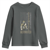 Dad Mode Activated Youth Sweatshirt Tactical Baby Carrier Military Father Amerian Flag