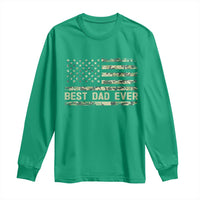 Best Dad Ever Long Sleeve Shirt Military Dad American Flag Camo