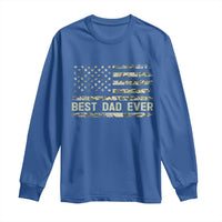 Best Dad Ever Long Sleeve Shirt Military Dad American Flag Camo