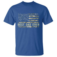 Best Dad Ever T Shirt Military Dad American Flag Camo