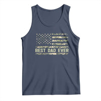 Best Dad Ever Tank Top Military Dad American Flag Camo