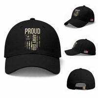 Proud Army Dad Camo American Flag Veteran Gift Baseball Cap
