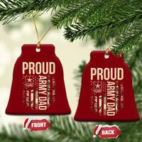 Proud Army Dad Camo American Flag Veteran Gift Ceramic Ornament