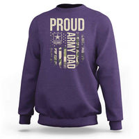 Proud Army Dad Camo American Flag Veteran Gift Sweatshirt