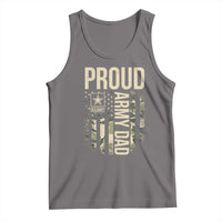Proud Army Dad Camo American Flag Veteran Gift Tank Top