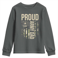Proud Army Dad Camo American Flag Veteran Gift Youth Sweatshirt