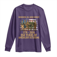 250 Years Anniversary Long Sleeve Shirt Patriotic USA Army Us Military