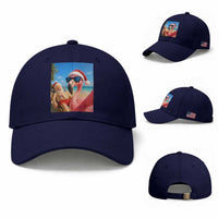 Funny Flamingo Beach Selfie Baseball Cap Christmas in July
