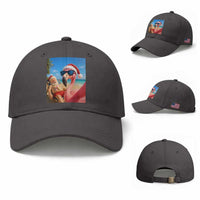 Funny Flamingo Beach Selfie Baseball Cap Christmas in July