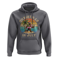 Funny Bigfoot Christmas In July Beach Vacation Hoodie
