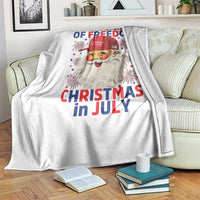 250 Years Of Freedom Throw Blanket Funny Santa Christmas in July