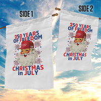 250 Years Of Freedom Garden Flag Funny Santa Christmas in July