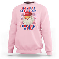 250 Years Of Freedom Sweatshirt Funny Santa Christmas in July