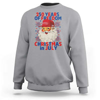 250 Years Of Freedom Sweatshirt Funny Santa Christmas in July