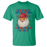 250 Years Of Freedom T Shirt Funny Santa Christmas in July