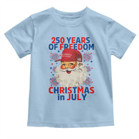 250 Years Of Freedom Toddler T Shirt Funny Santa Christmas in July