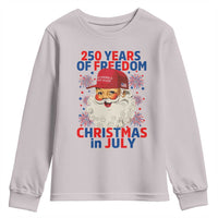 250 Years Of Freedom Youth Sweatshirt Funny Santa Christmas in July