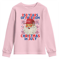 250 Years Of Freedom Youth Sweatshirt Funny Santa Christmas in July