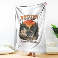 Jimothy Raccoon Seattle Meme Throw Blanket Viral Trash Panda Do Not Pet The Round King