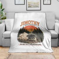 Jimothy Raccoon Seattle Meme Throw Blanket Viral Trash Panda Do Not Pet The Round King