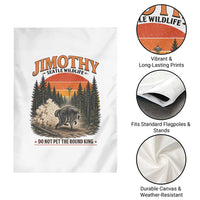 Jimothy Raccoon Seattle Meme Garden Flag Viral Trash Panda Do Not Pet The Round King
