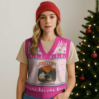 Jimothy Raccoon Seattle Meme V-Neck Knit Sweater Vest Viral Trash Panda Do Not Pet The Round King