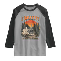Jimothy Raccoon Seattle Meme Raglan Shirt Viral Trash Panda Do Not Pet The Round King