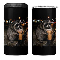 Jimothy Raccoon Seattle Drinking Iced Coffee Meme 4 in 1 Can Cooler Tumbler Viral Trash Panda Seattle Animal Meme
