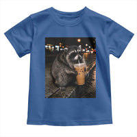 Jimothy Raccoon Seattle Drinking Iced Coffee Meme Toddler T Shirt Viral Trash Panda Seattle Animal Meme