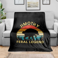 Jimothy Raccoon Seattle Throw Blanket Funny Seattle Feral Legend Animal Meme